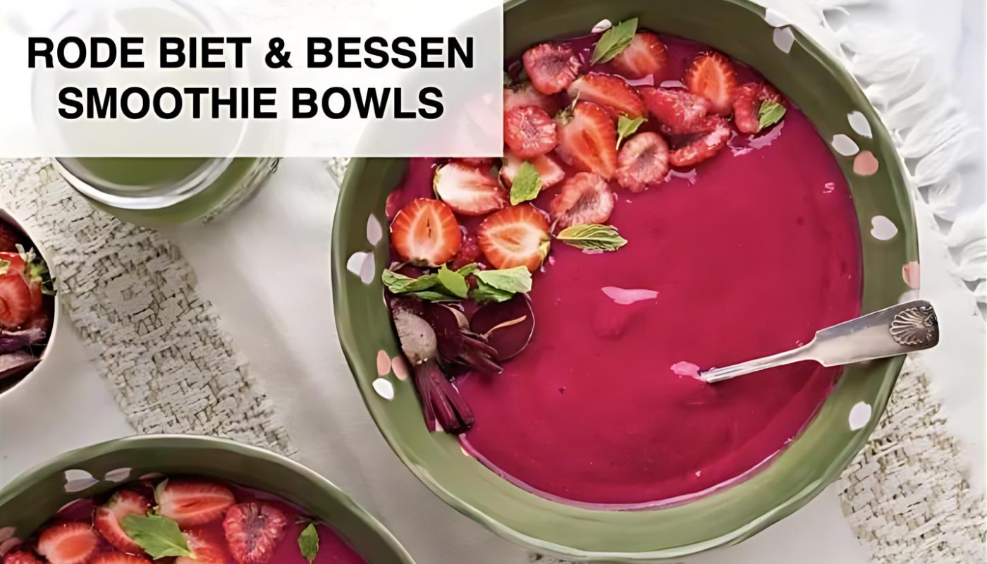 Rode biet en bessen smoothie bowls