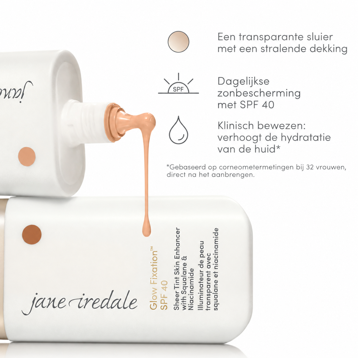 Jane Iredale Glow Fixation™ SPF 40 Sheer Tint Skin Enhancer with Squalane & Niacinamide