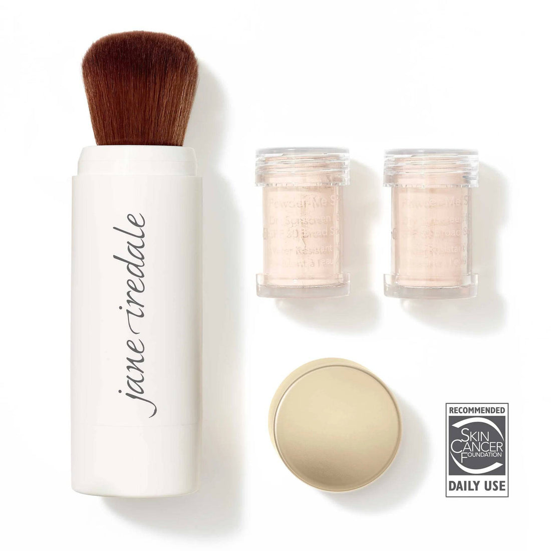 Pinceau rechargeable pour écran solaire sec Powder-Me SPF de Jane Iredale